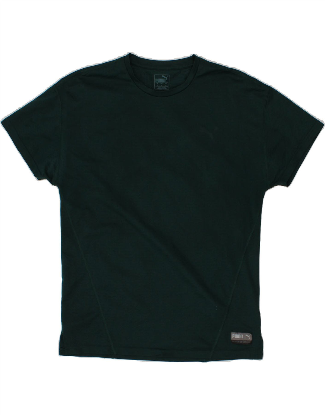 PUMA Mens T-Shirt Top Medium Green Polyester Vintage Puma and Second-Hand Puma from Messina Hembry 