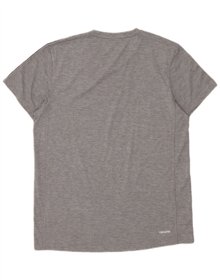 Adidas Herre Climalite T-Shirt Top Stor Grå Bomuld