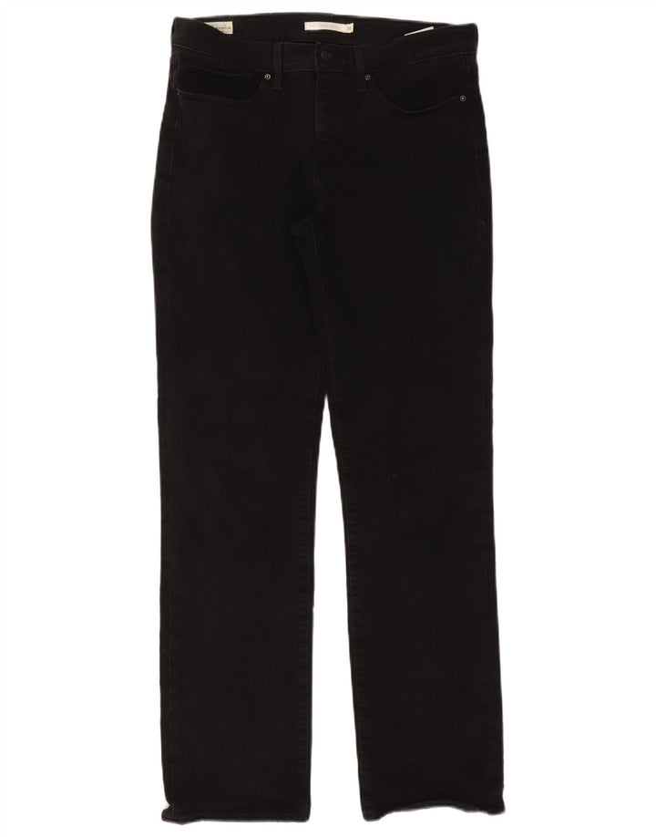 Levi's Dame 314 Shaping Straight Jeans W30 L32 Sort Bomuld