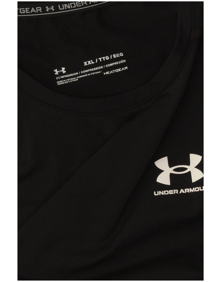 Under Armour Herre Compression T-Shirt Top 2XL Sort Sports