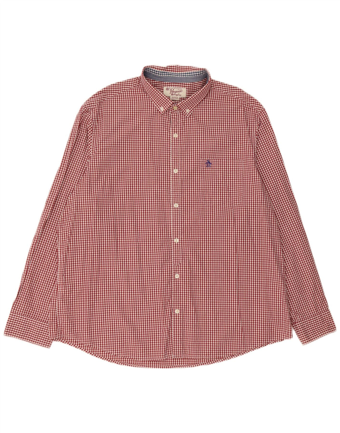 Penguin Herreskjorte XL Rød Gingham Bomuld
