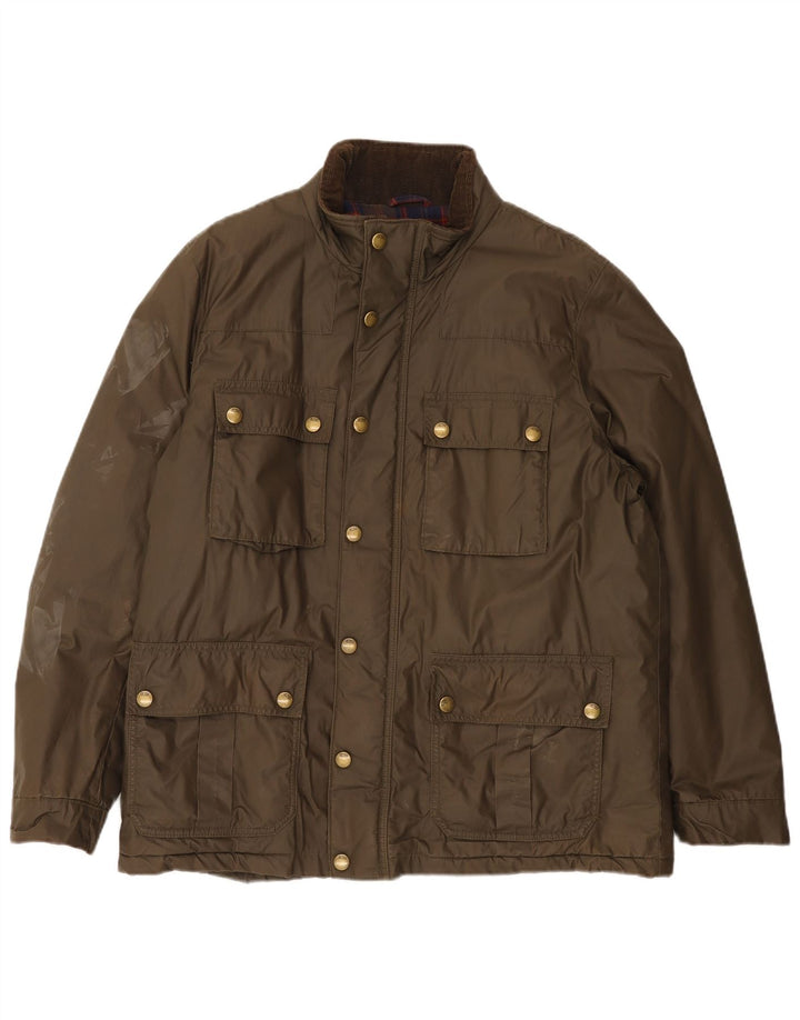 John Rocha Herre Utility Jacket UK 40 Large Khaki Cotton