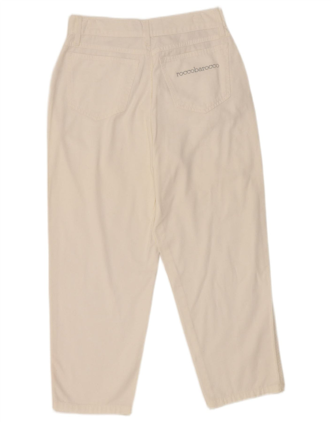 Roccobarocco Dame Højtalje Capri Bukser IT 44 Medium W26 L22 Hvid