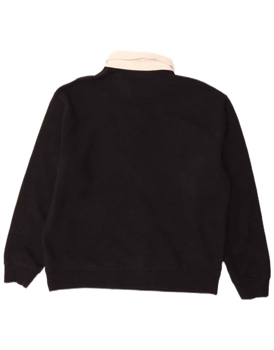 Marks & Spencer Herre Relaxed Fit Sweatshirt Jumper Large Sort Colourblock