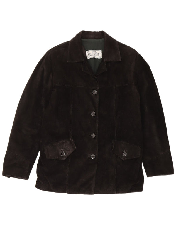 Vintage dame ruskindsjakke IT 42 Medium sort læder