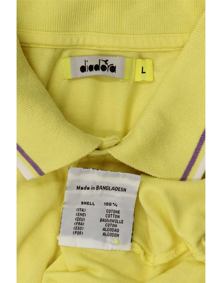 Diadora herre poloshirt stor gul bomuld