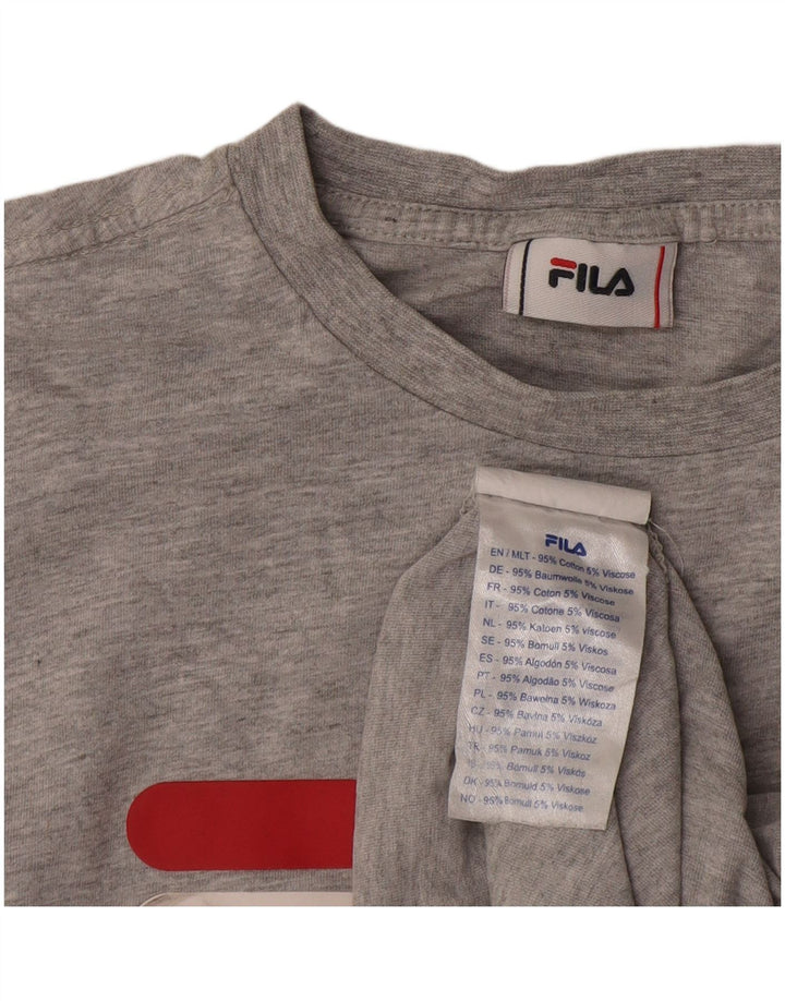 Fila Herre grafisk T-shirt top mellemgrå bomuld