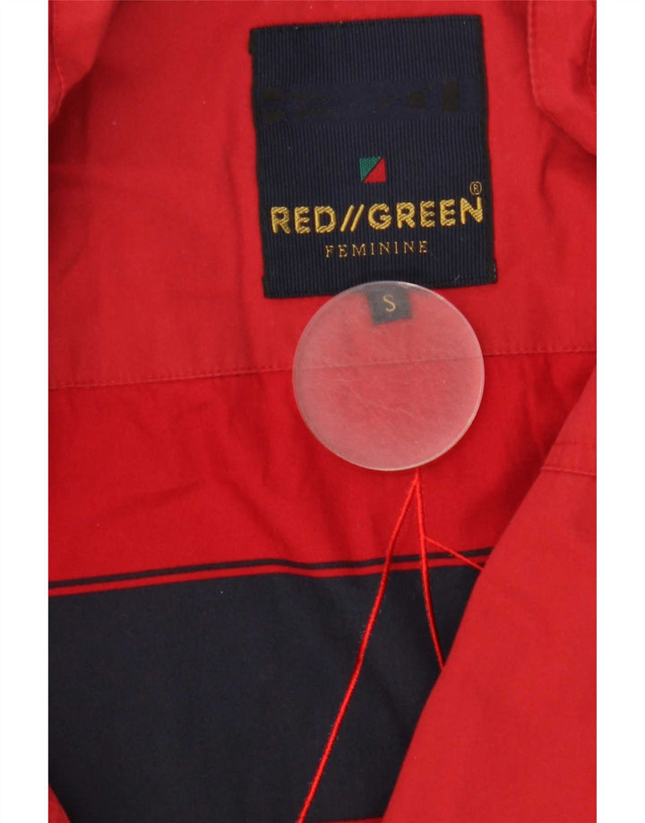 Vintage Dame Gilet UK 10 Lille Rød
