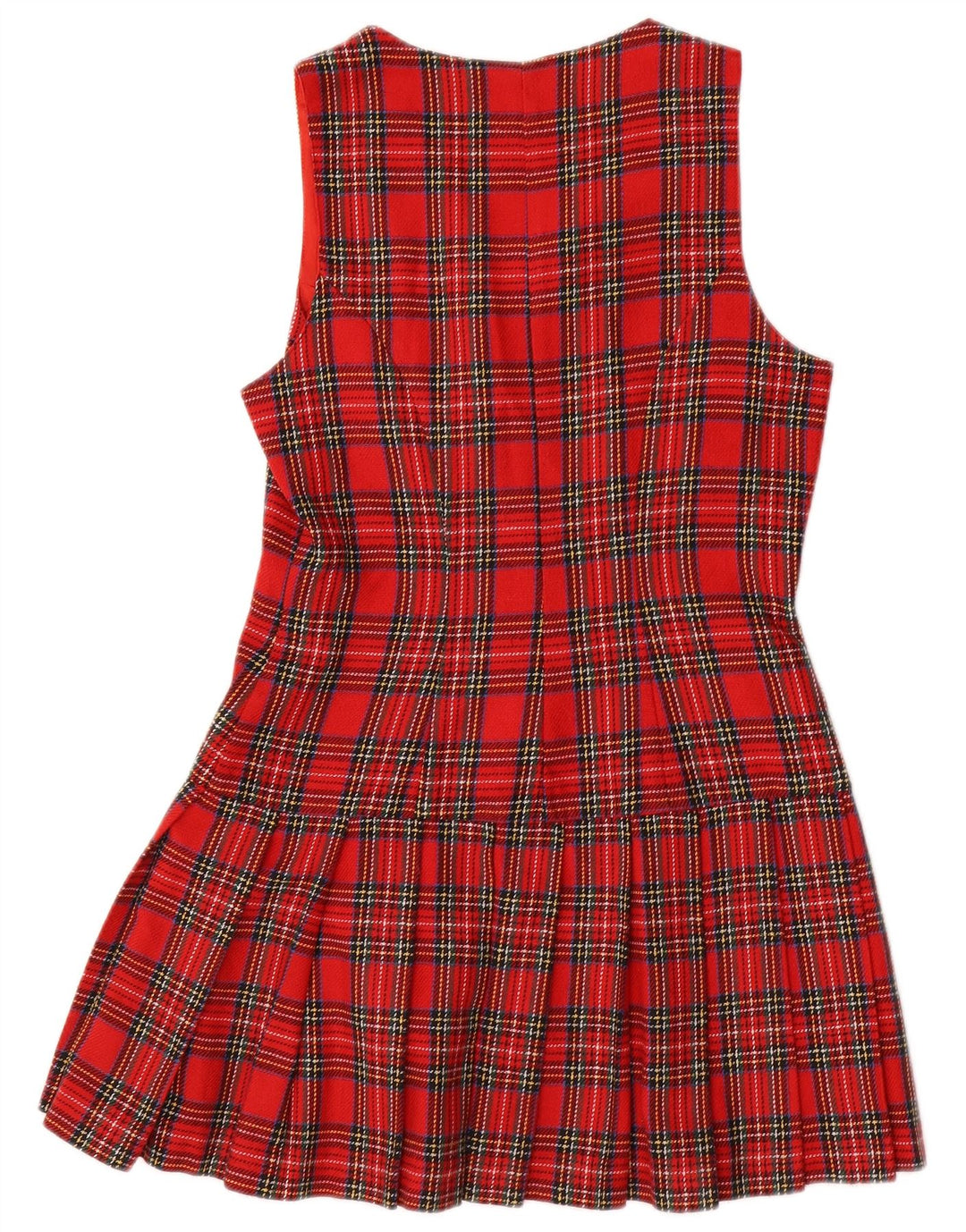 Pinko Dame Ærmeløs A-Line Kjole UK 12 Medium Red Check
