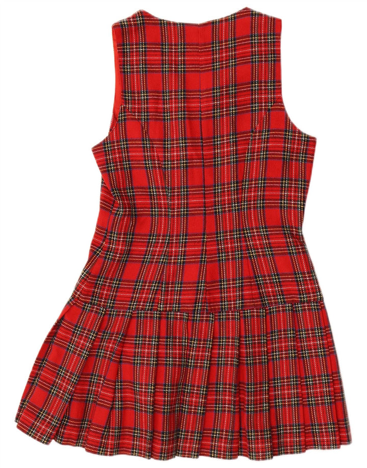 Pinko Dame Ærmeløs A-Line Kjole UK 12 Medium Red Check