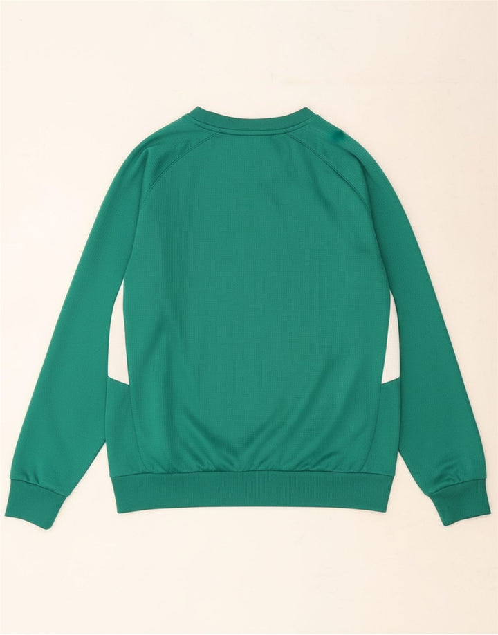 PUMA Sweatshirt til mænd, stor grøn farveblok polyester
