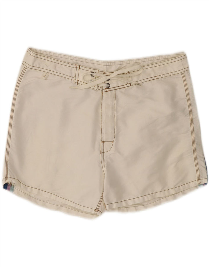 SUNDEK Mens Sport Shorts Medium  White Polyester