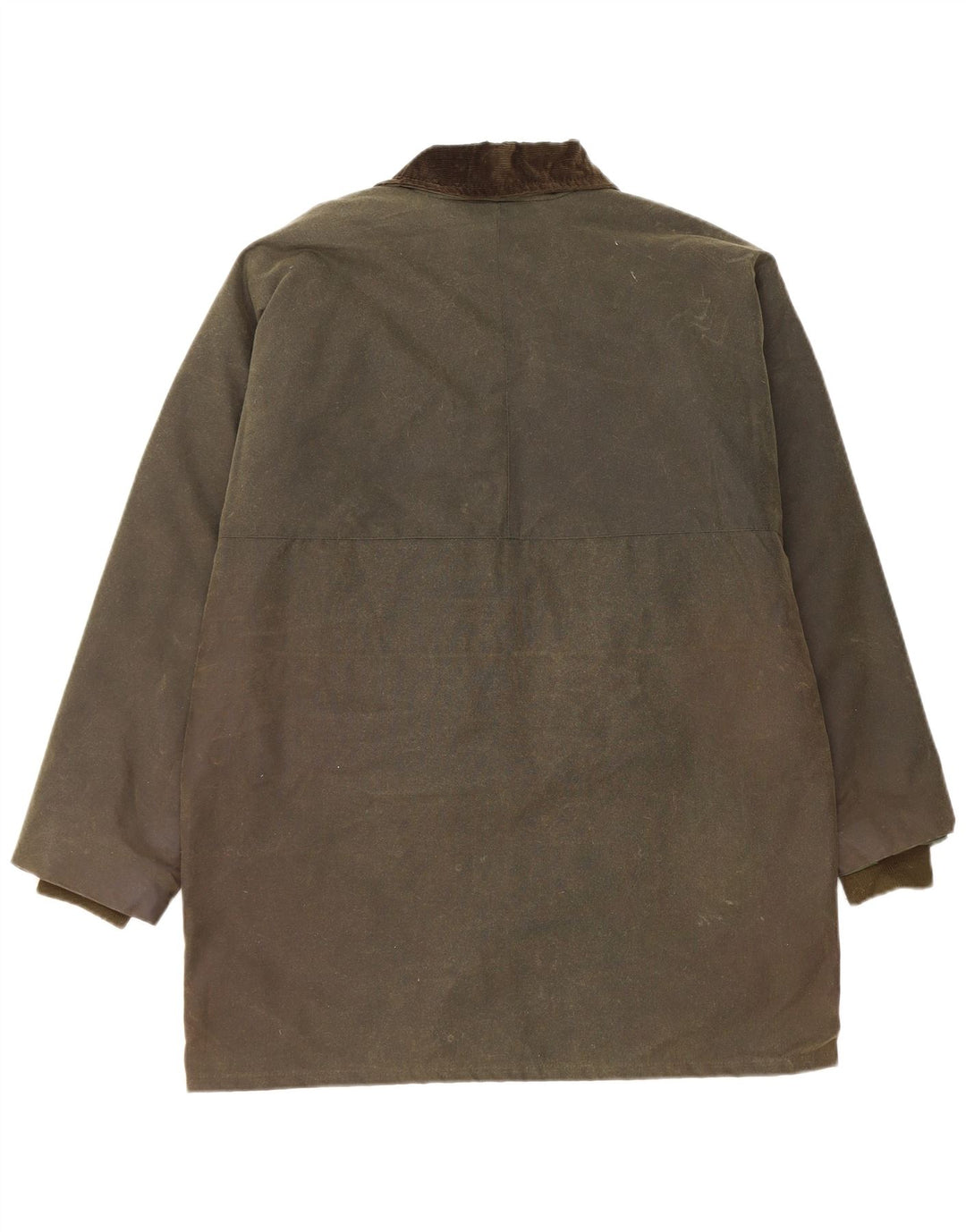 Vintage kvinders vokset bomuldsjakke UK 14 Large Khaki