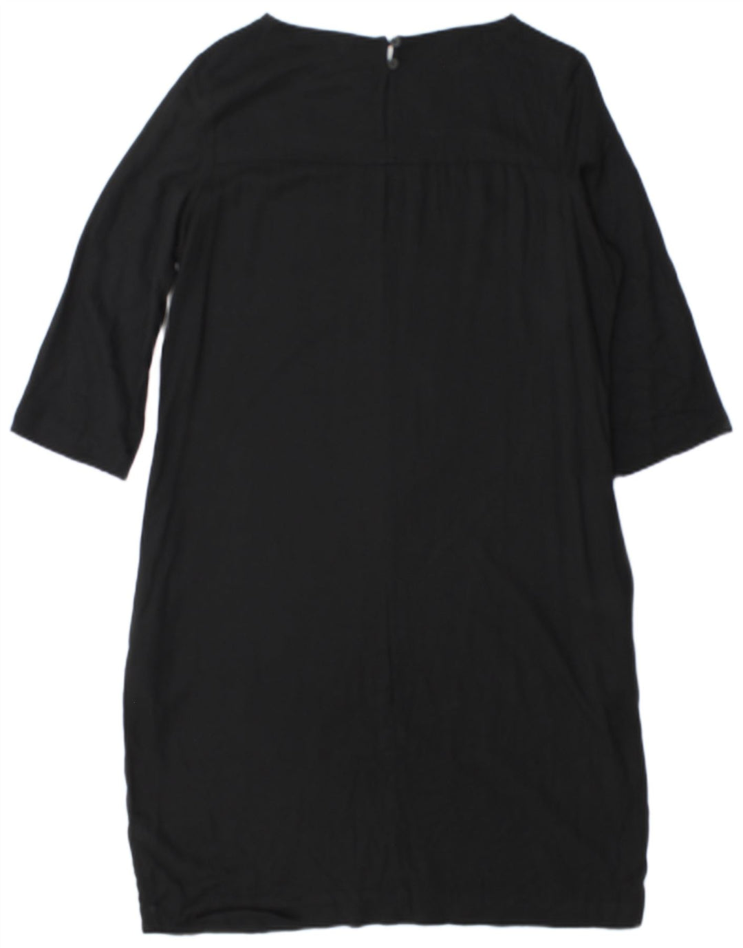 Marks & Spencer Dame 3/4-ærmet Shift Dress UK 12 Medium Black Viscose
