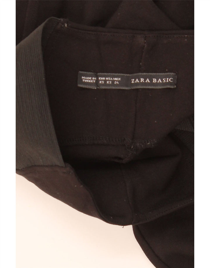 ZARA Dame Leggings UK 4 XS Sort