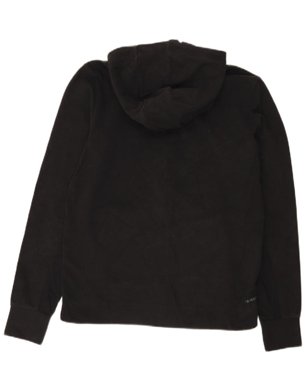 Adidas Aeroready Hoodie Sweater med lynlås til kvinder UK 12/14 Medium Sort Bomuld