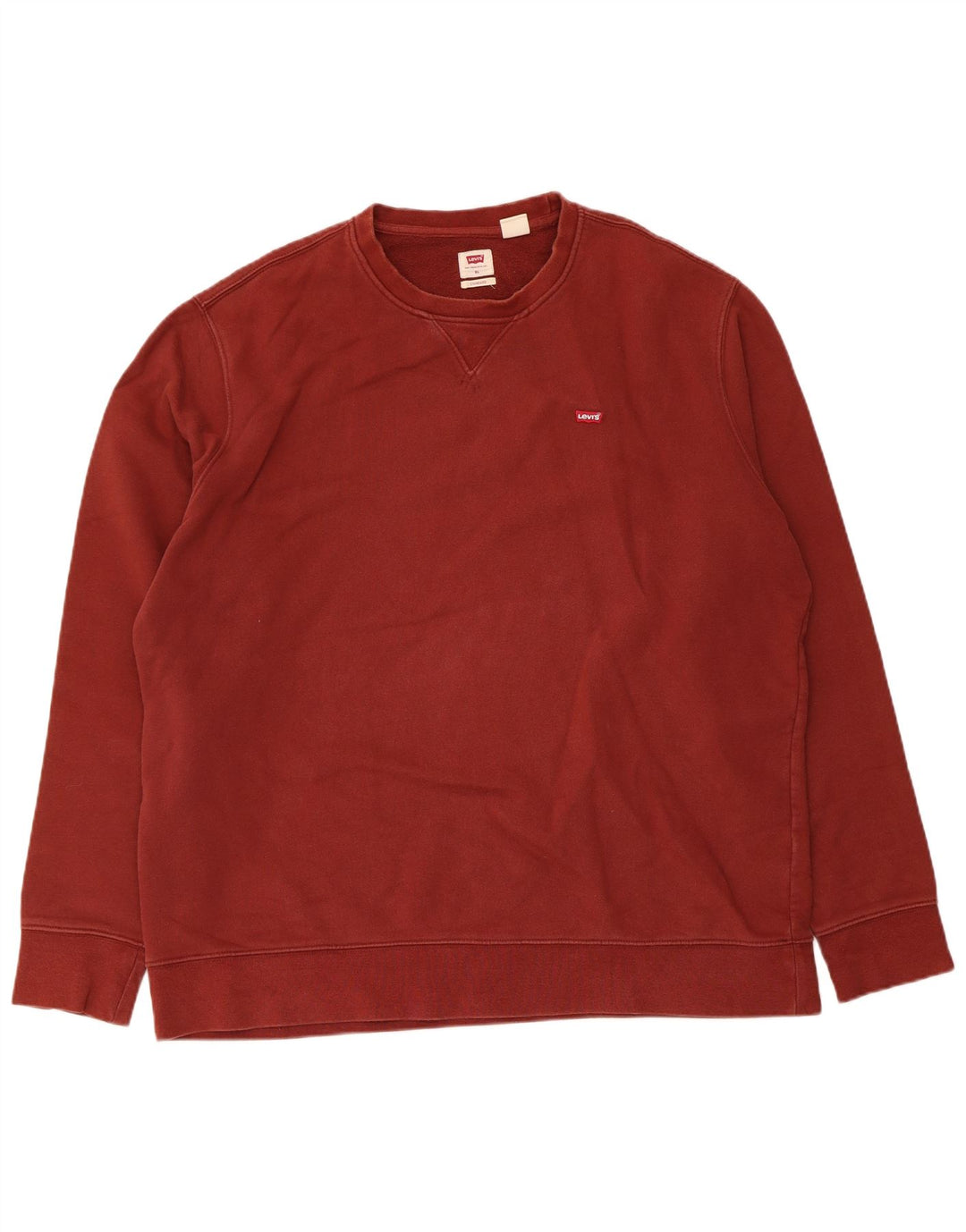 Levi's Standard Sweatshirt Jumper XL Maroon Bomuld
