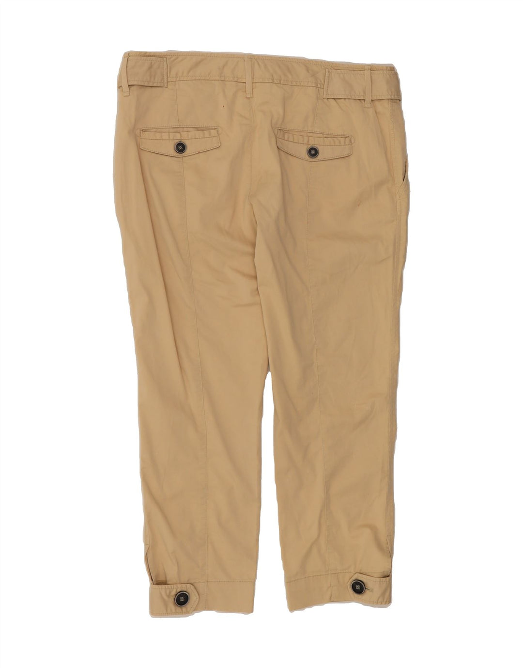 MASSIMO DUTTI Womens Slim Cropped Trousers EU 42 Large W32 L24 Beige Vintage Massimo Dutti and Second-Hand Massimo Dutti from Messina Hembry 