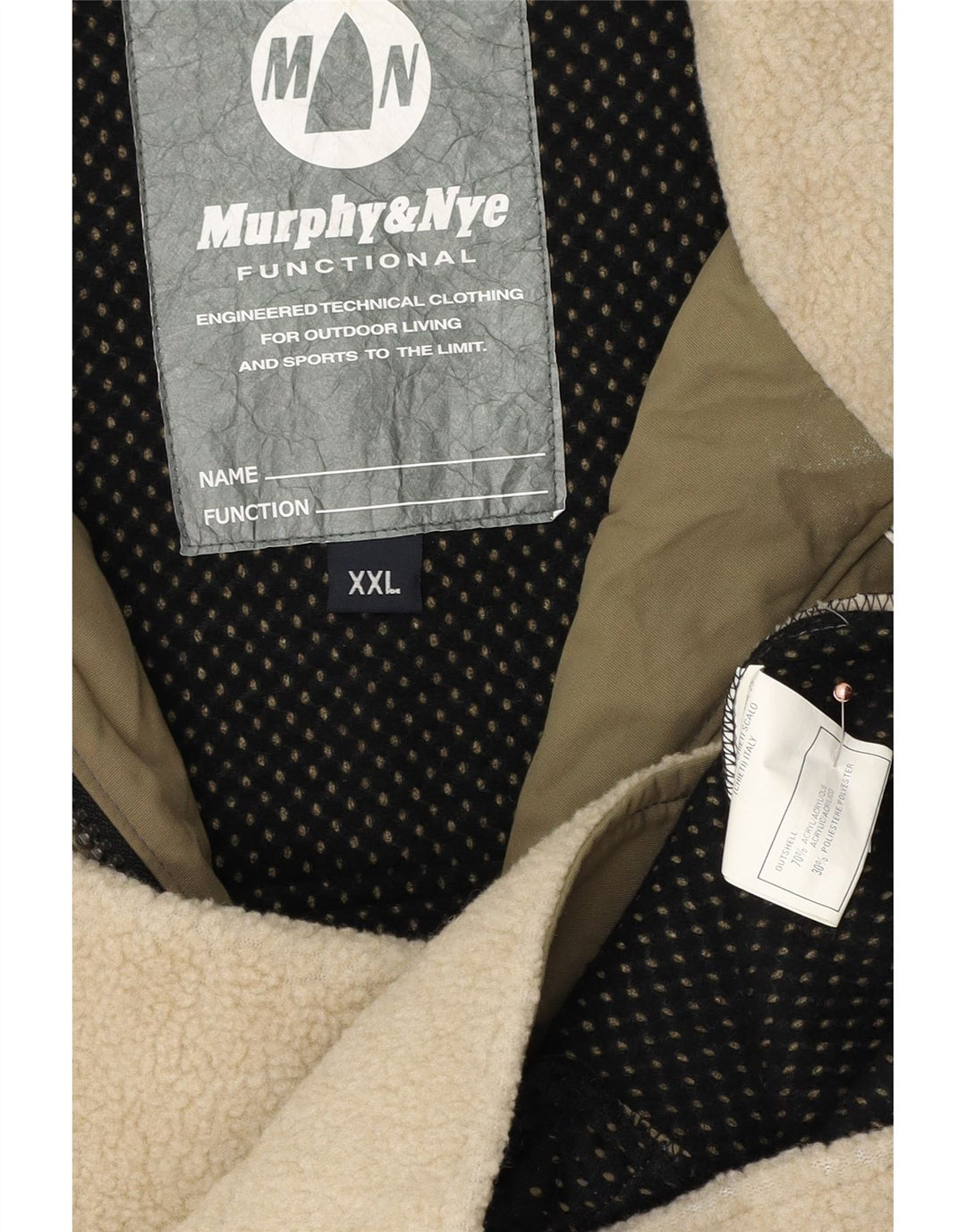 Murphy & Nye Herre Fleecejakke UK 44 2XL Grøn Colourblock Akryl
