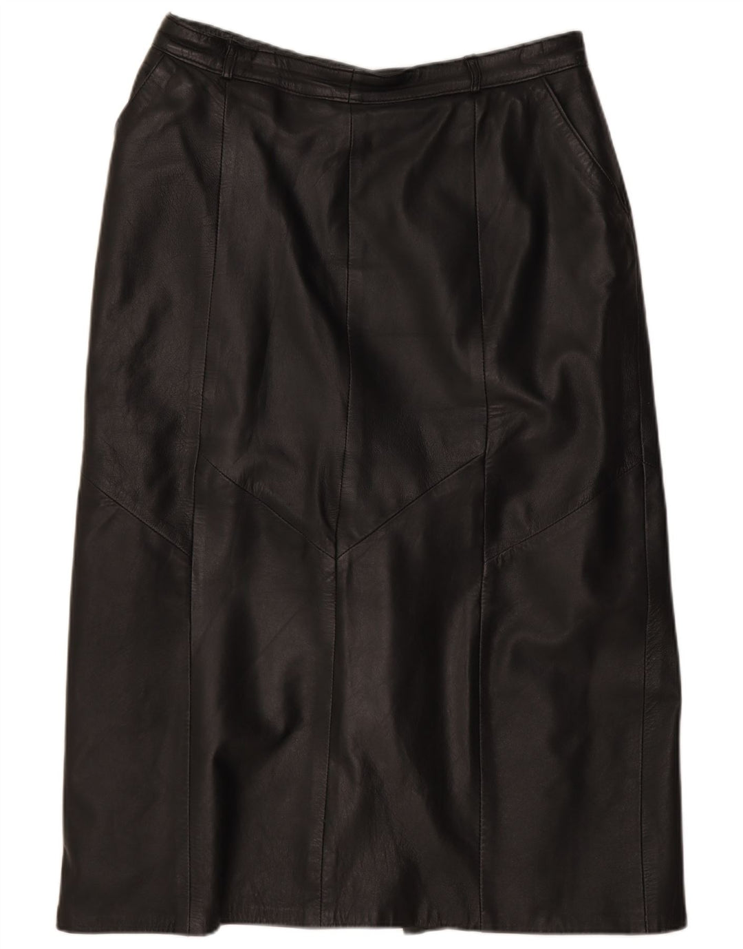 Vintage lædernederdel til kvinder IT 42 Medium W28 Sort