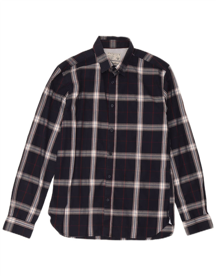 Jack & Jones herreskjorte medium marineblå ternet bomuld