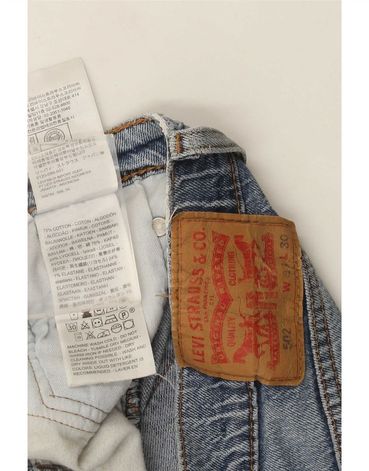 Levi's Herre 502 tilspidsede jeans W33 L30 blå bomuld