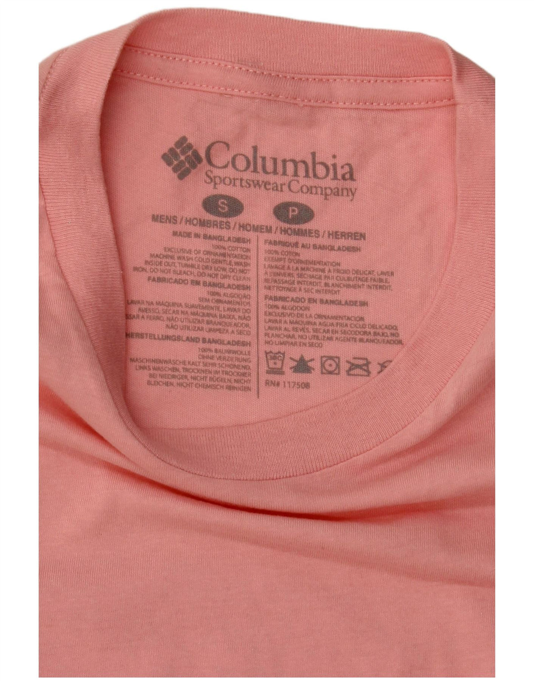 Columbia Herre grafisk T-shirt Top Lille Pink