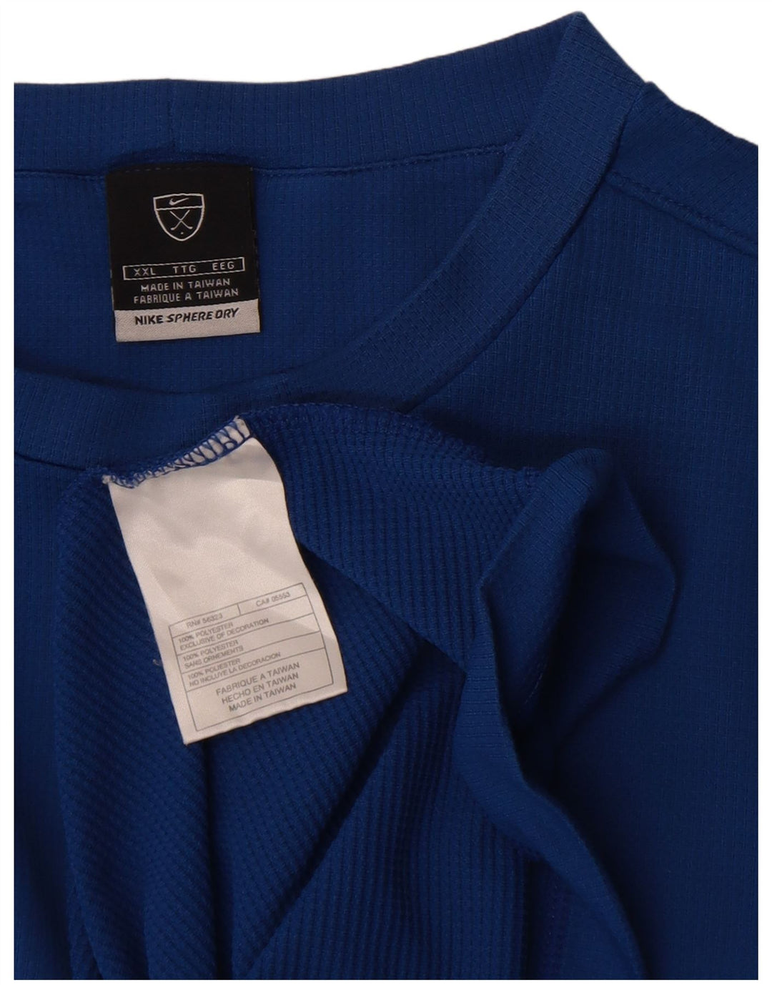 Nike T-shirt top til mænd 2XL blå polyester