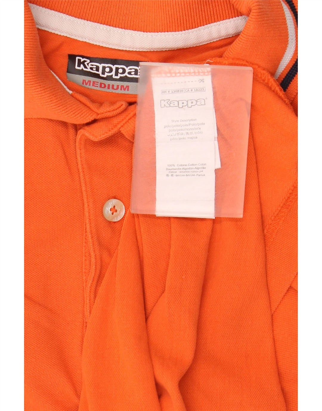 KAPPA Poloshirt til mænd Medium Orange Bomuld