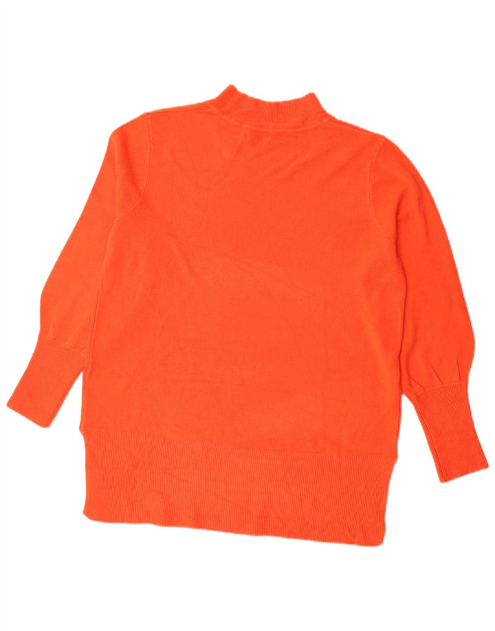 Marks & Spencer Dame Turtle Neck Jumper Sweater UK 16 Large Orange