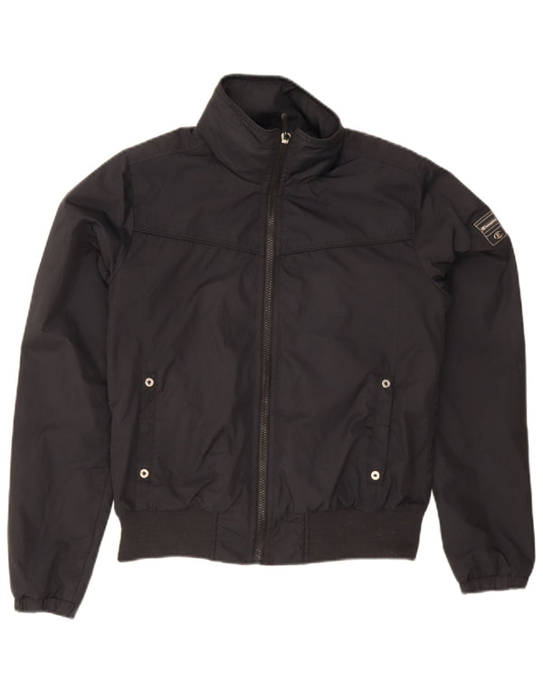 Champion Dame Hooded Bomber Jacket UK 14 Medium Navy Blue
