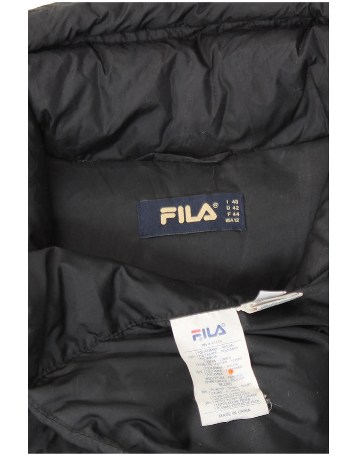 Fila Dame Polstret Frakke IT 48 XL Sort Polyamid