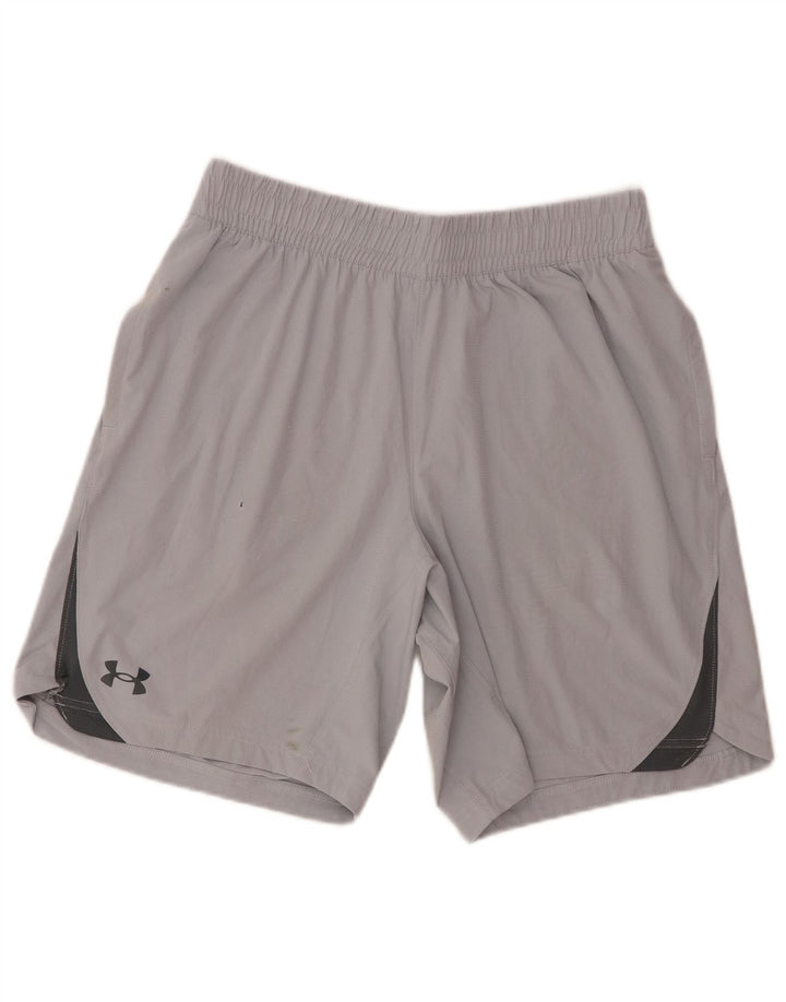 Under Armour Herre grafiske sportsshorts Medium Grå Colourblock Polyester