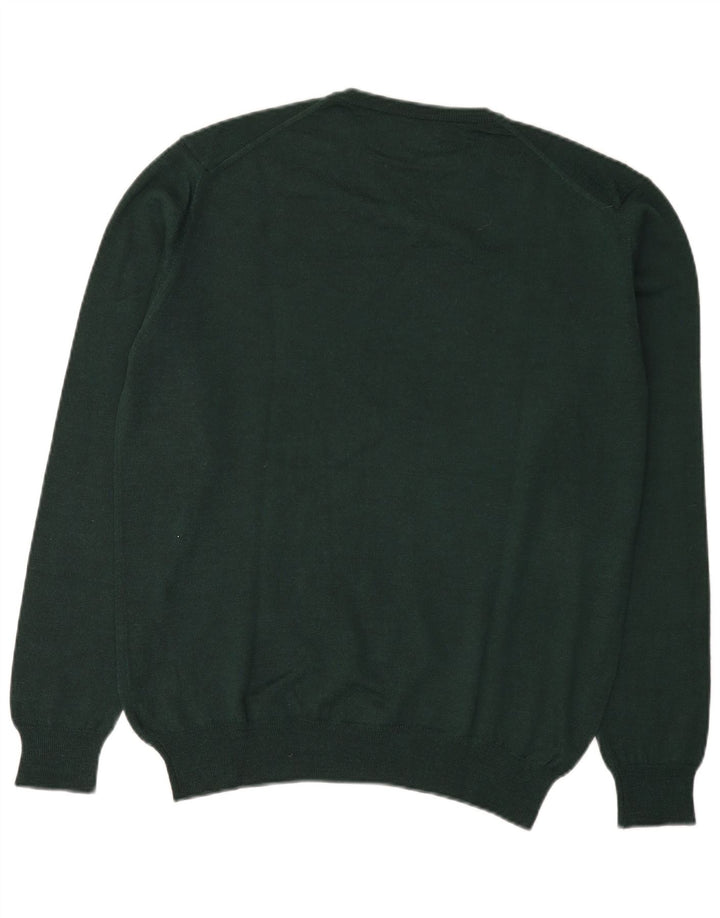 Dacks herre V-hals sweater XL Grøn uld