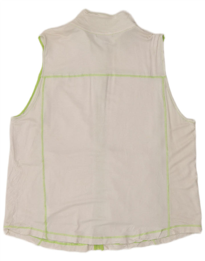 Chaps Dame Ærmeløs træningsdragt Top UK 20 2XL Hvid Viscose