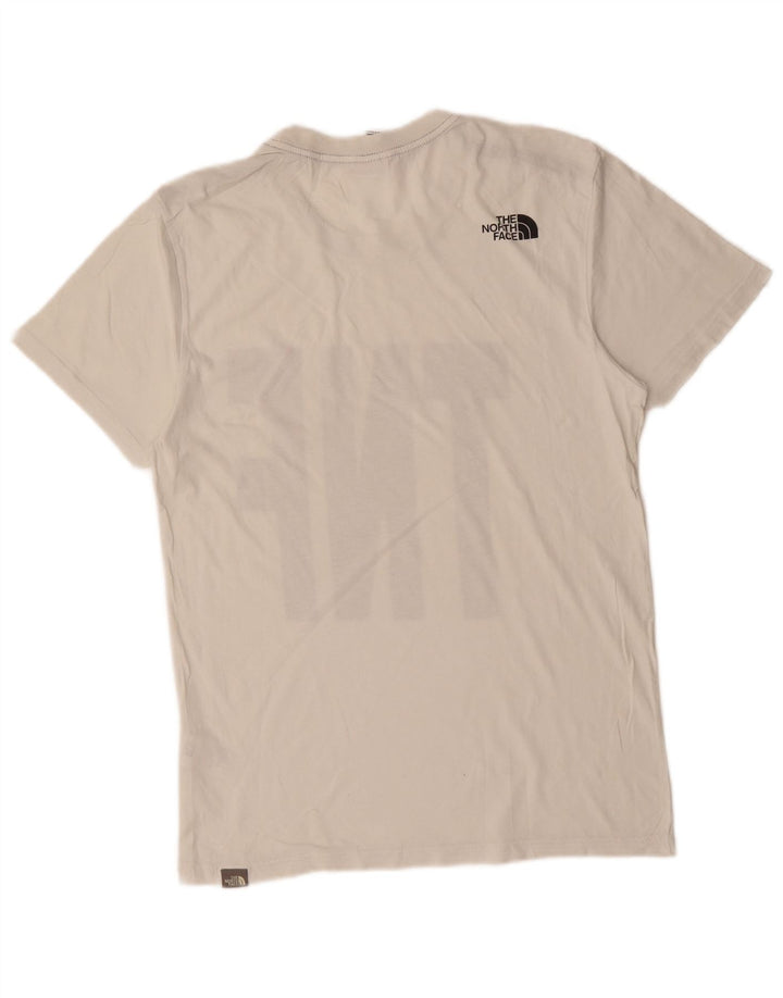 THE NORTH FACE Mens Graphic T-Shirt Top Small White Cotton