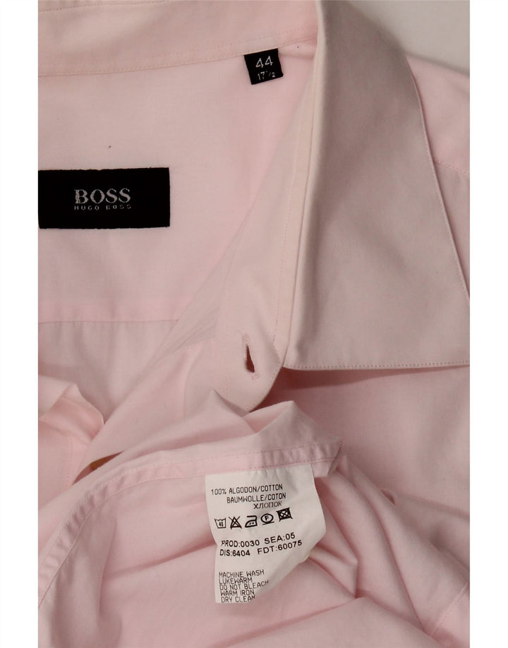 HUGO BOSS Herreskjorte Str. 17 1/2 44 XL Pink Bomuld