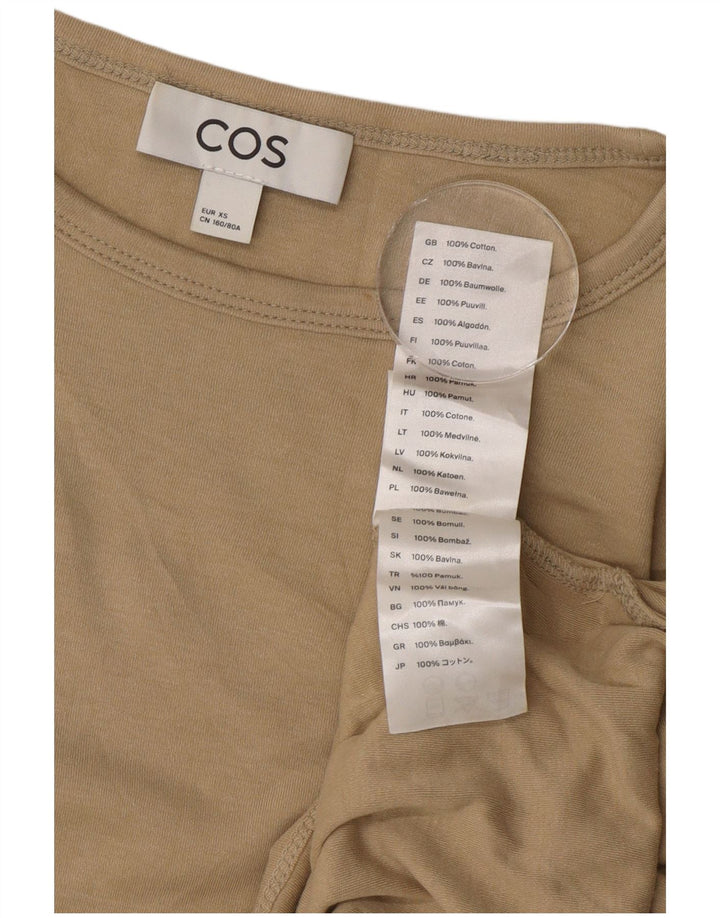 Cos Dame Oversized Top Langærmet UK 6 XS Beige Bomuld