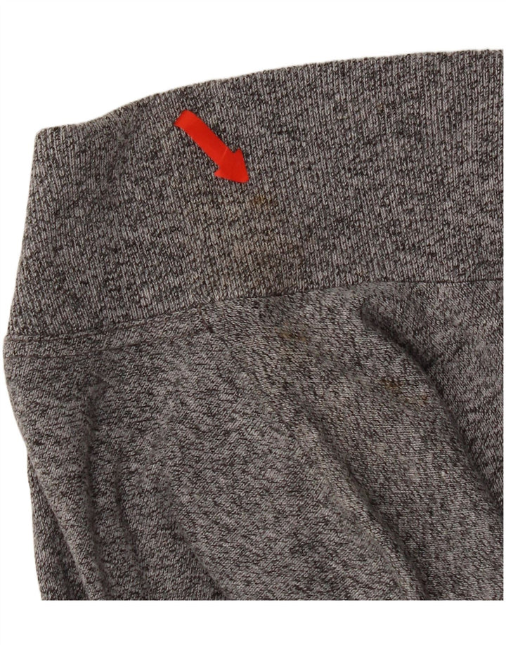 Asics Herre Zip Neck Jumper Sweater Medium Grey Flecked Bomuld
