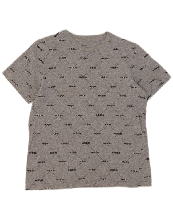Adidas drenge grafisk t-shirt top 13-14 år stor grå bomuld