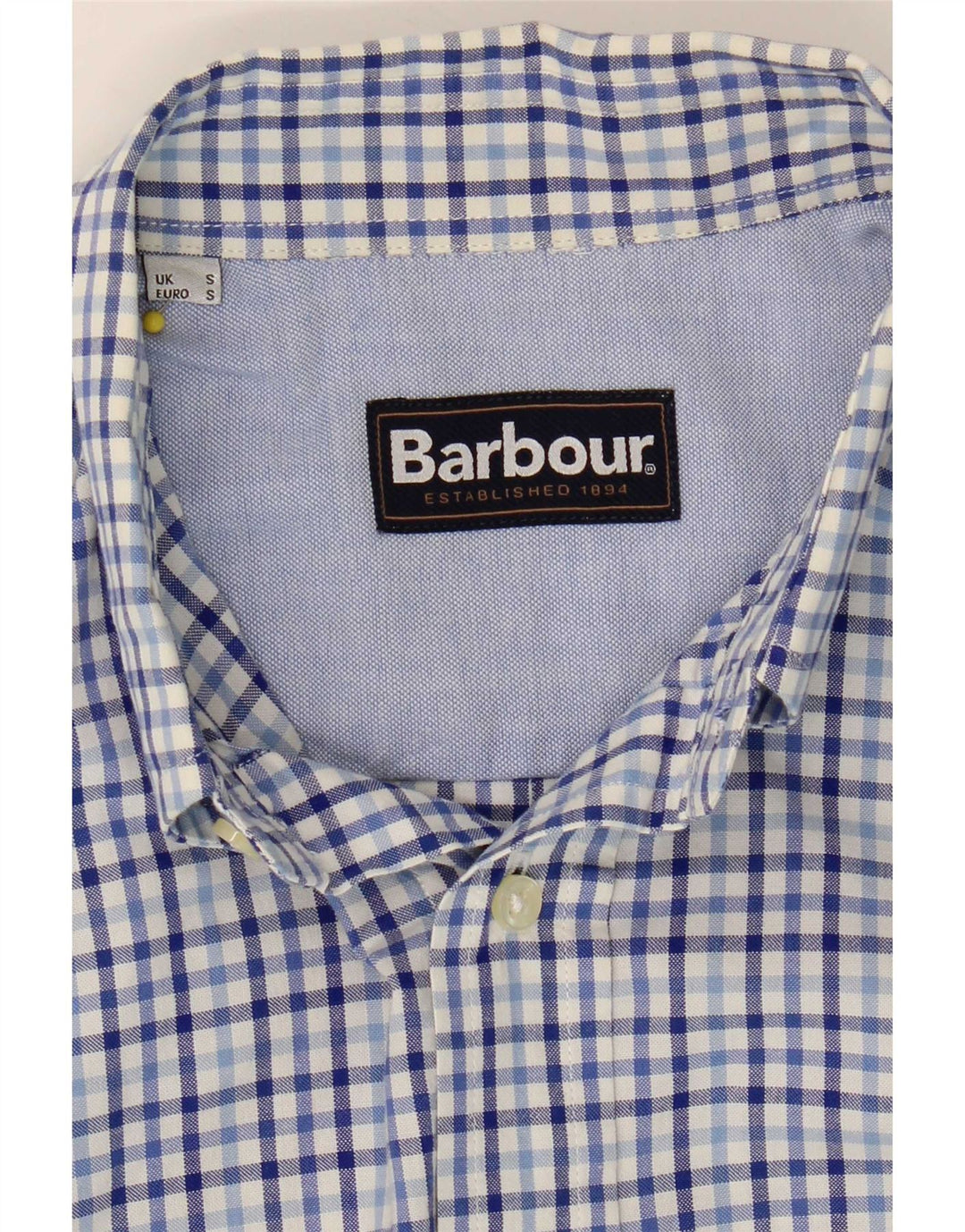 Barbour herreskjorte lille blå Gingham