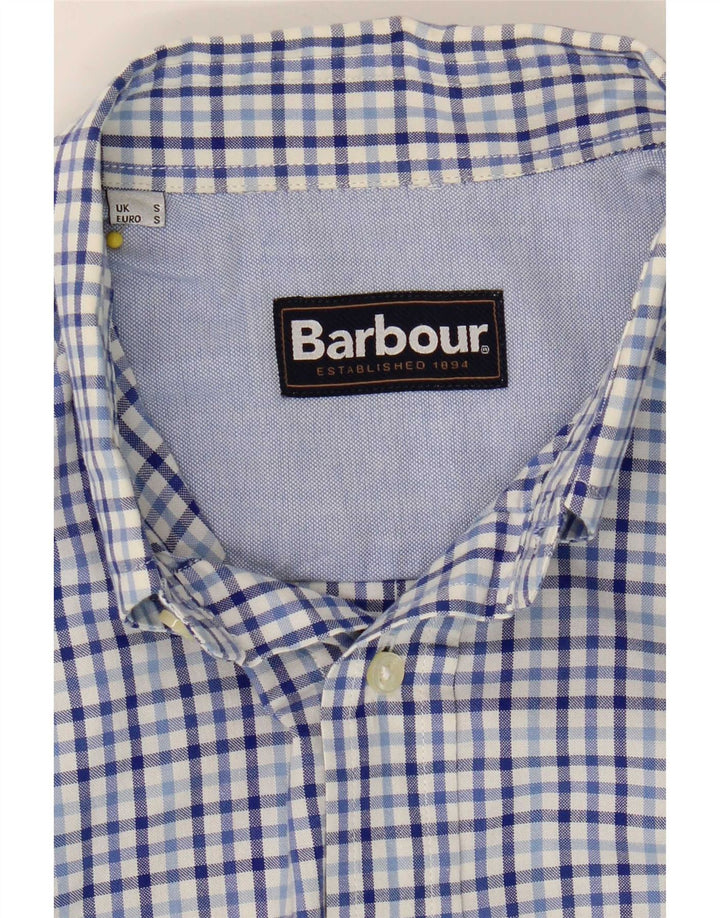 Barbour herreskjorte lille blå Gingham