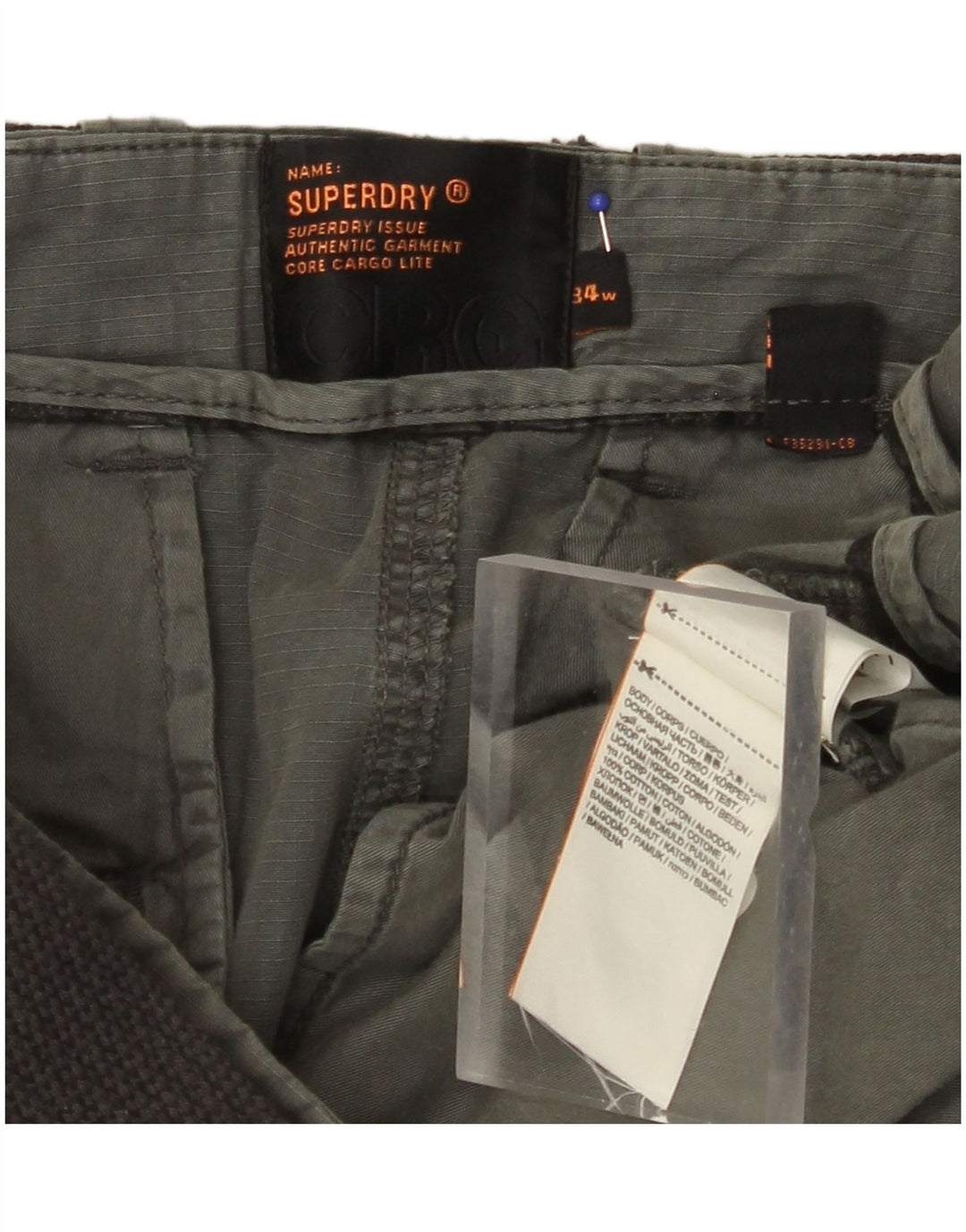 SUPERDRY Cargo Shorts til mænd W34 Large Khaki Bomuld