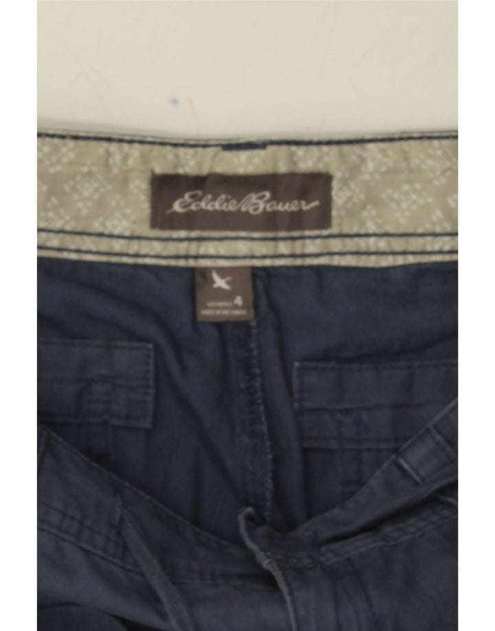 EDDIE BAUER Womens Chino Shorts US 4 Small W32 Navy Blue Cotton Vintage Eddie Bauer and Second-Hand Eddie Bauer from Messina Hembry 