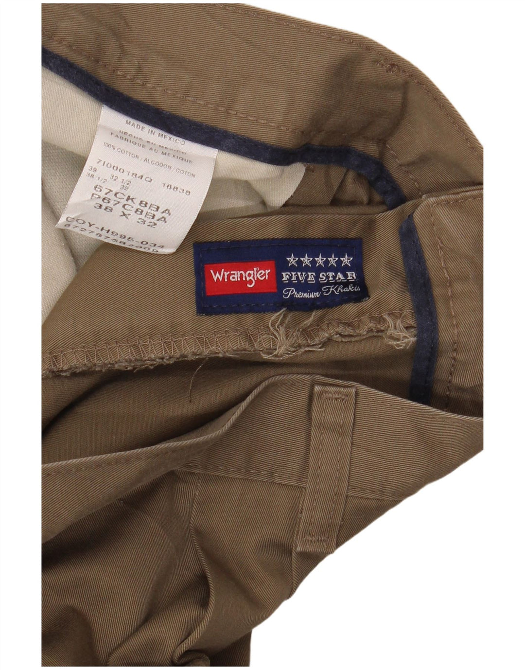 WRANGLER Herre Pegged Chino Bukser W38 L32 Beige Bomuld