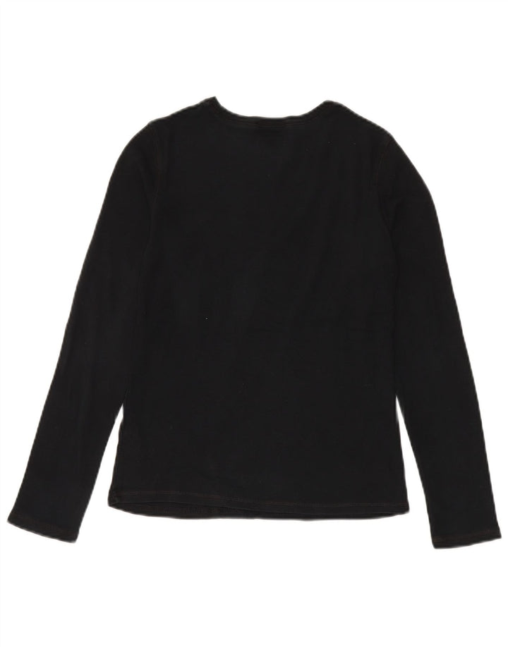 Marks & Spencer Dametop Langærmet UK 8 Small Black Bomuld