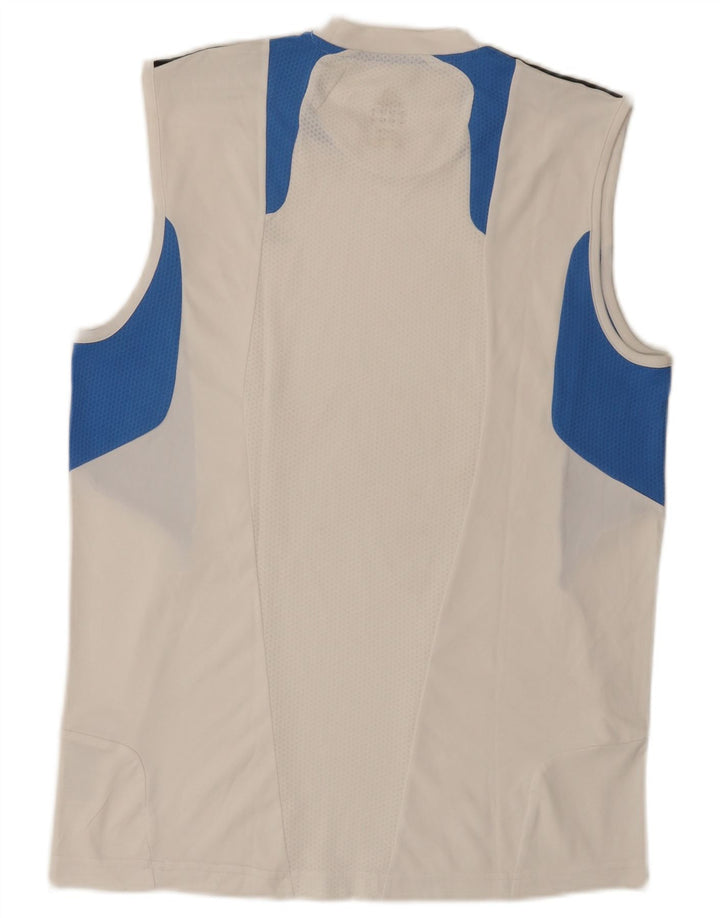 Adidas Herre Climacool Vest Top Medium White Colourblock Polyester