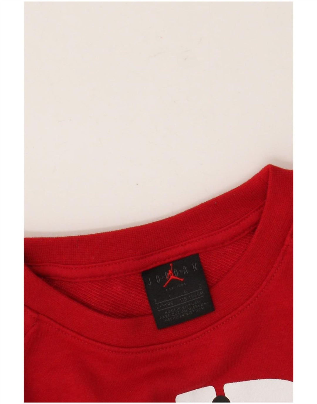 Jordan Boys Grafisk Sweatshirt Jumper 6-7 år Stor rød farveblok