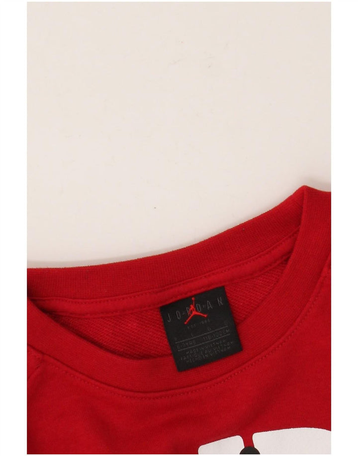 Jordan Boys Grafisk Sweatshirt Jumper 6-7 år Stor rød farveblok