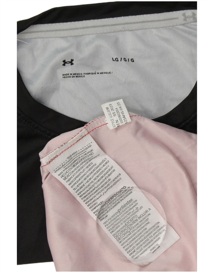 UNDER ARMOUR Herre grafisk T-shirt Top Stor Rød Colourblock Polyester